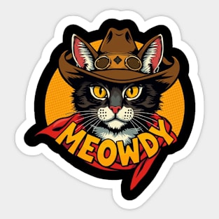 Cowboy Cat - Meowdy Sticker